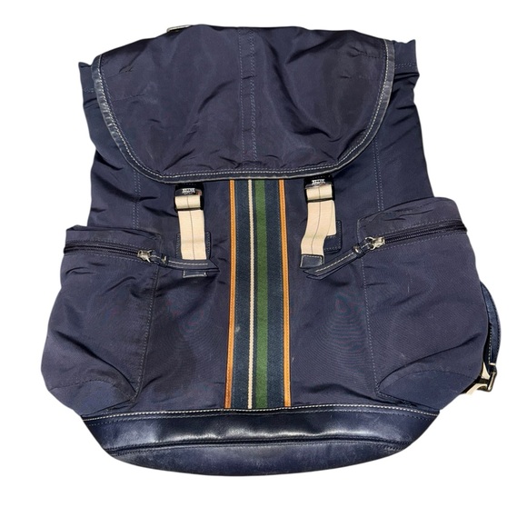 Coach Women/Men Nylon Sport Leather Backpack - Picture 1 of 16